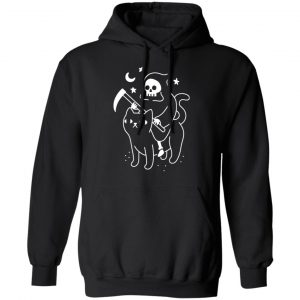 death rides a black cat t shirts long sleeve hoodies