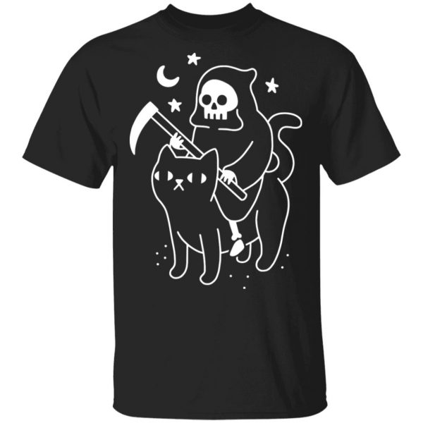 death rides a black cat t shirts long sleeve hoodies 4