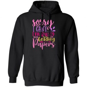 sorry i can t i m busy grading papers t shirts long sleeve hoodies
