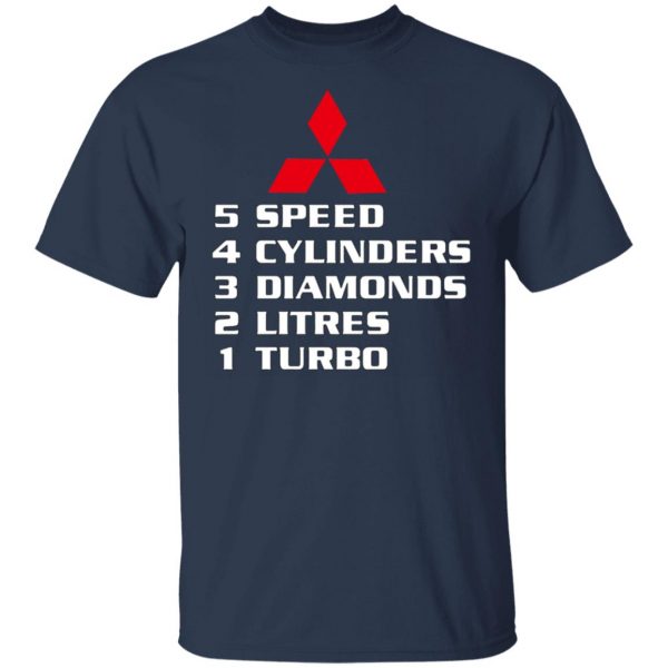 5 speed 4 cylinders 3 diamonds 2 litres 1 turbo mitsubishi t shirts long sleeve hoodies 12