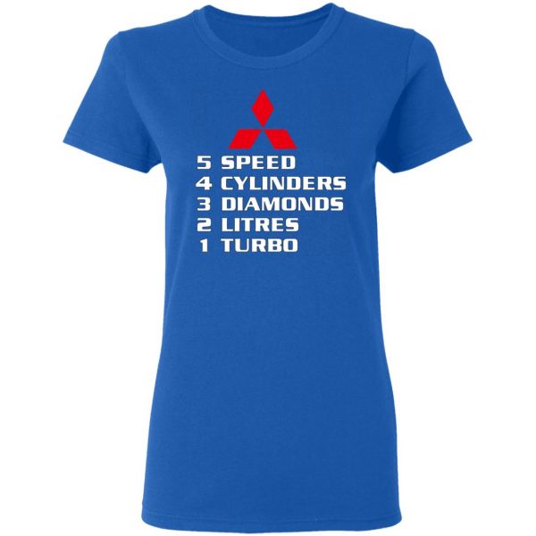 5 speed 4 cylinders 3 diamonds 2 litres 1 turbo mitsubishi t shirts long sleeve hoodies 6