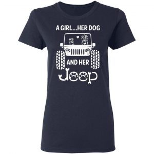 a girl her dog and her jeep t shirts long sleeve hoodies 7