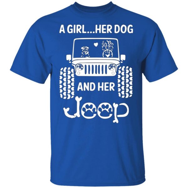 a girl her dog and her jeep t shirts long sleeve hoodies 8