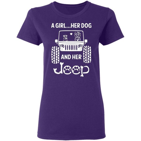 a girl her dog and her jeep t shirts long sleeve hoodies 9