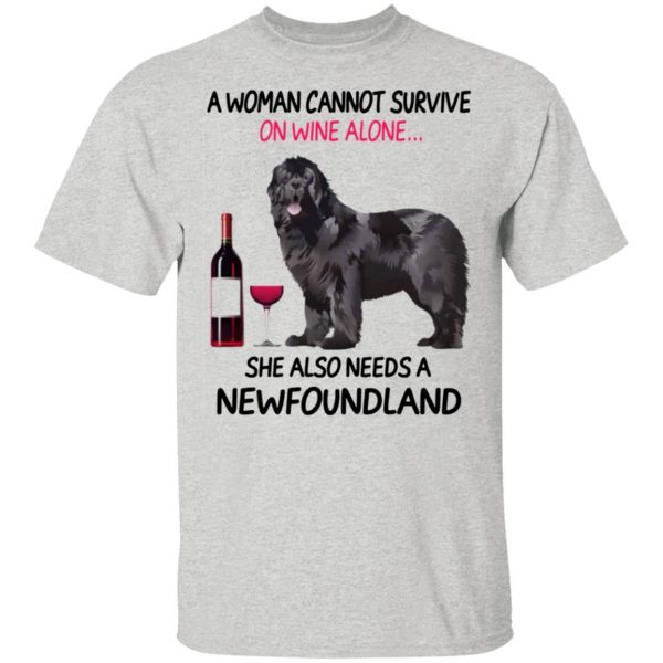 a woman cannot survive on wine alone she also needs a newfoundland t shirts hoodies long sleeve 13