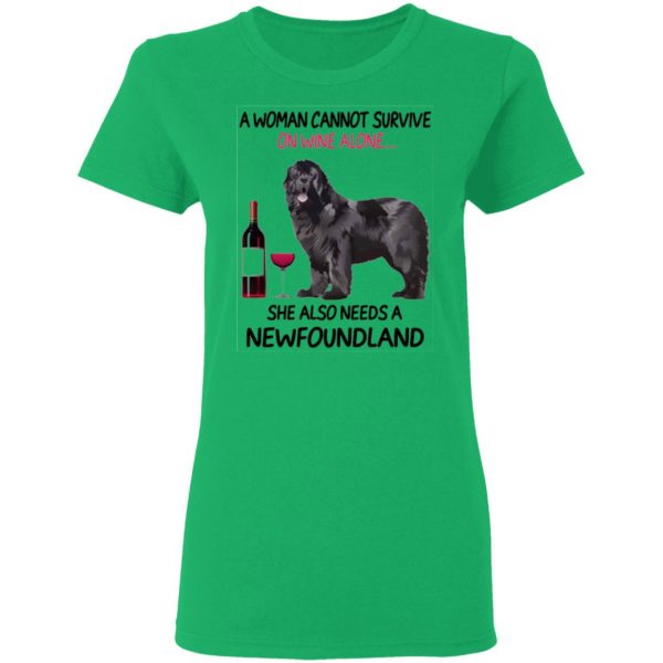 a woman cannot survive on wine alone she also needs a newfoundland t shirts hoodies long sleeve 4
