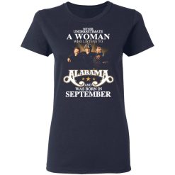 a woman who listens to alabama and was born in september t shirts long sleeve hoodies 8