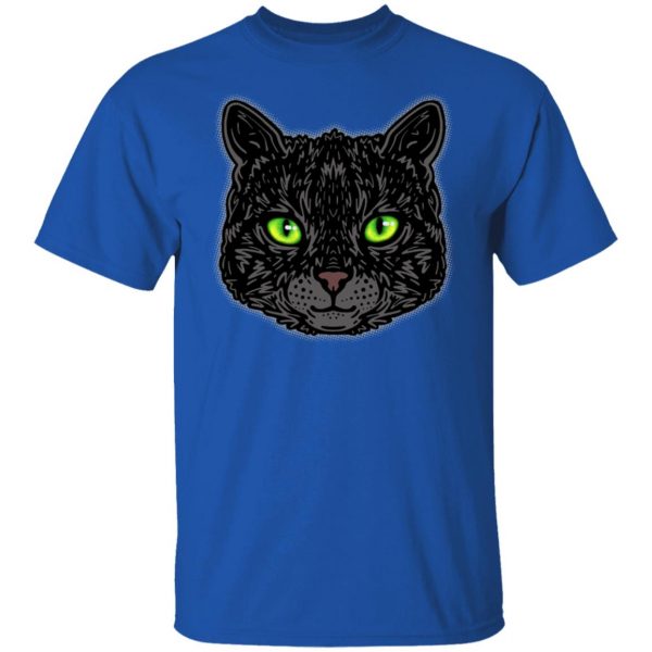 black cat face with green eyes trendy animal t shirts hoodies long sleeve 10