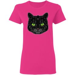 black cat face with green eyes trendy animal t shirts hoodies long sleeve 4