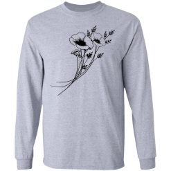 black white floral doodles t shirts hoodies long sleeve 2