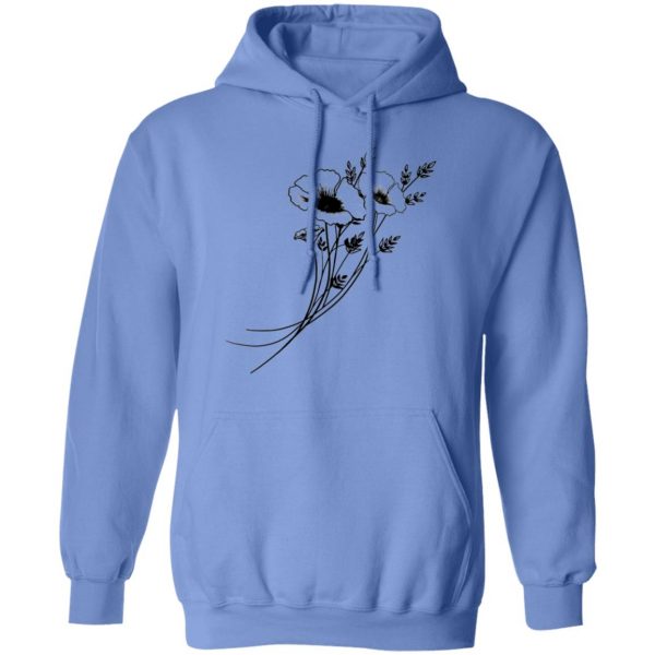 black white floral doodles t shirts hoodies long sleeve 3