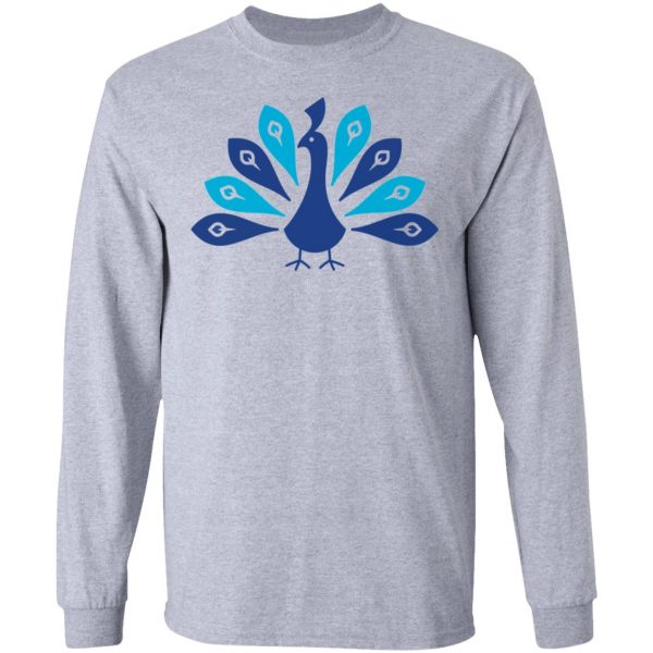 blue peacock with teal feathers t shirts hoodies long sleeve 4