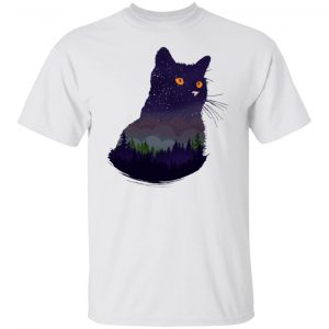 cat cats kitten camping night forrest universe t shirts hoodies long sleeve