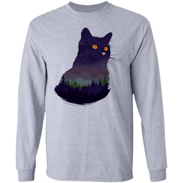 cat cats kitten camping night forrest universe t shirts hoodies long sleeve 5