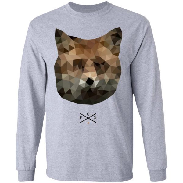 fox polygon animal graphic pet lover geometry t shirts hoodies long sleeve 4