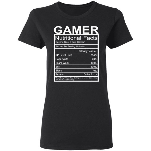 gamer nutritional facts t shirts long sleeve hoodies 7