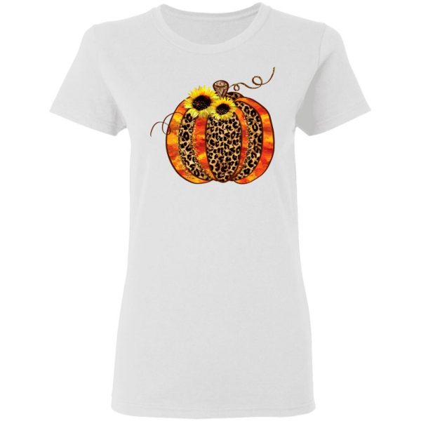 glittered leopard pattern fall pumpkin t shirts hoodies long sleeve 10