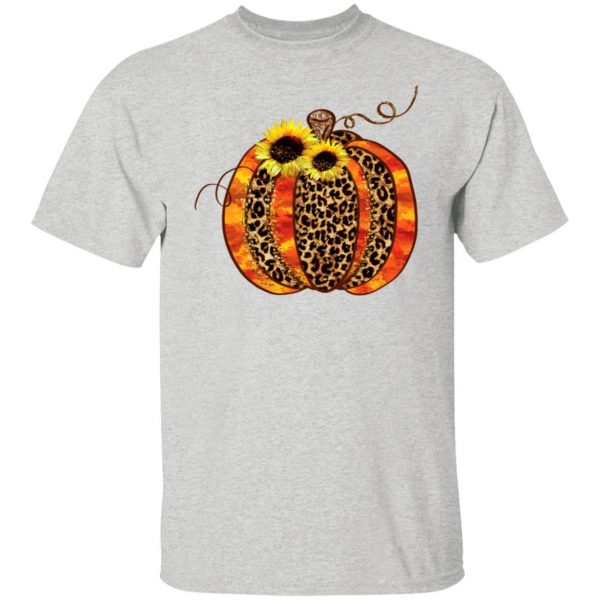 glittered leopard pattern fall pumpkin t shirts hoodies long sleeve 11