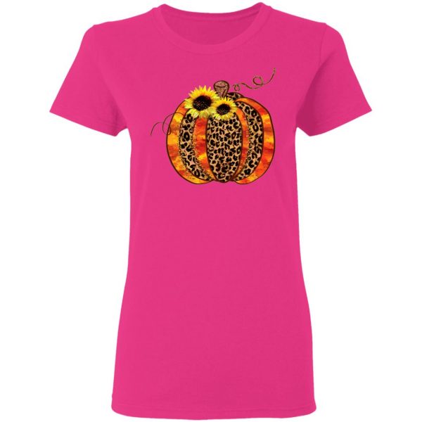 glittered leopard pattern fall pumpkin t shirts hoodies long sleeve 12