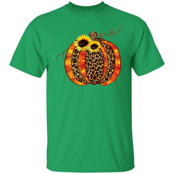 glittered leopard pattern fall pumpkin t shirts hoodies long sleeve 2