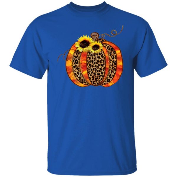 glittered leopard pattern fall pumpkin t shirts hoodies long sleeve 3