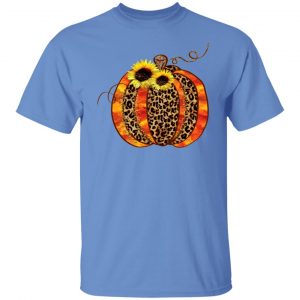 glittered leopard pattern fall pumpkin t shirts hoodies long sleeve