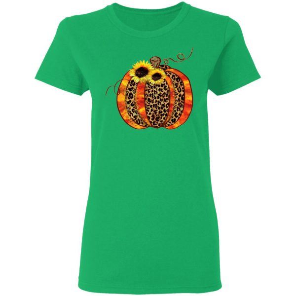 glittered leopard pattern fall pumpkin t shirts hoodies long sleeve 6