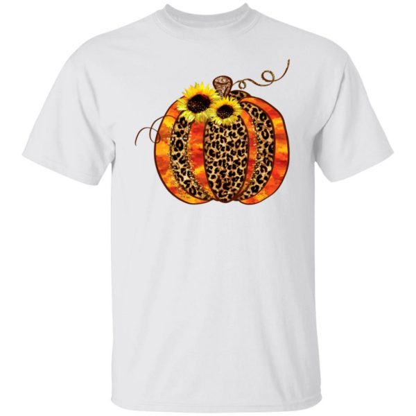 glittered leopard pattern fall pumpkin t shirts hoodies long sleeve 8