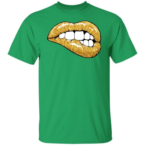 golden glitter lips t shirts hoodies long sleeve