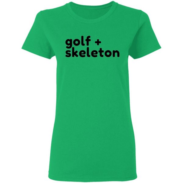 golf skeleton t shirts hoodies long sleeve