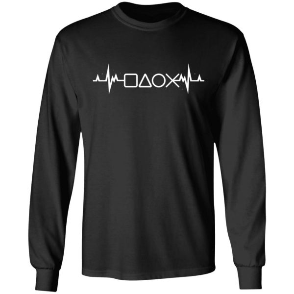 heart wave video game buttons t shirts long sleeve hoodies 4