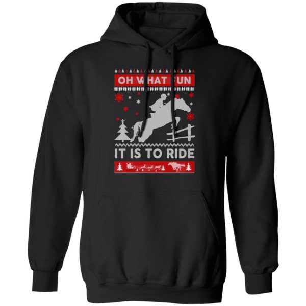 horse sweater christmas oh what fun it is to ride t shirts long sleeve hoodies 4