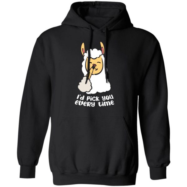 i d pick you every time llama love valentines t shirts long sleeve hoodies 10