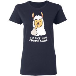 i d pick you every time llama love valentines t shirts long sleeve hoodies 3