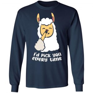 i d pick you every time llama love valentines t shirts long sleeve hoodies 6