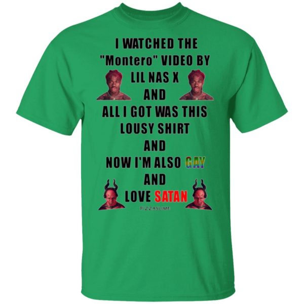 i watched the montero video by lil nas x and all i got was this lousy and now im also gay and love satan t shirts hoodies long sleeve 13
