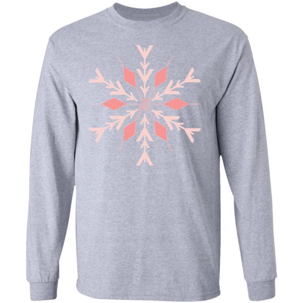 joy shades of salmon pink snowflake t shirts hoodies long sleeve 7