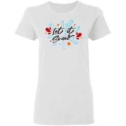 let it snow decorative modern script snowflake t shirts hoodies long sleeve 7