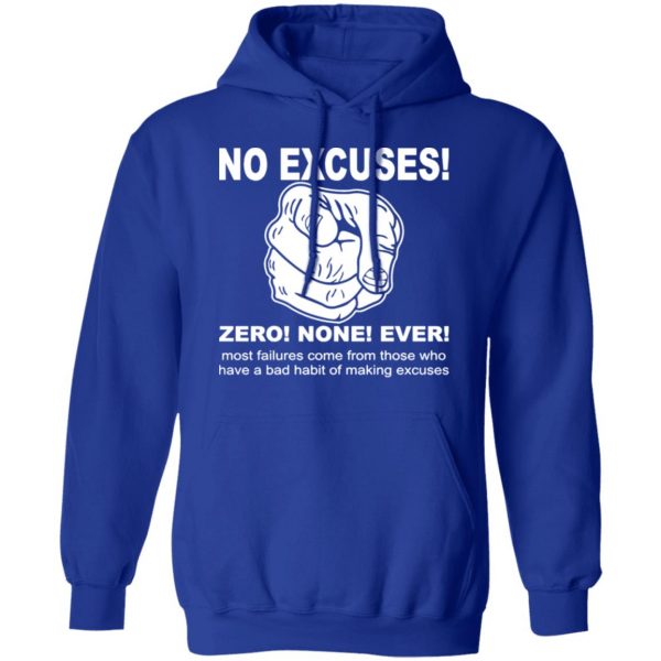 no excuse zero none t shirts long sleeve hoodies