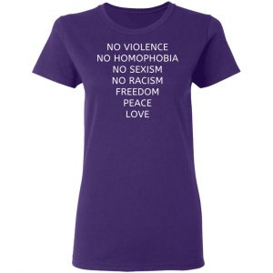 no violence no homophobia no sexism no racism t shirts long sleeve hoodies 13