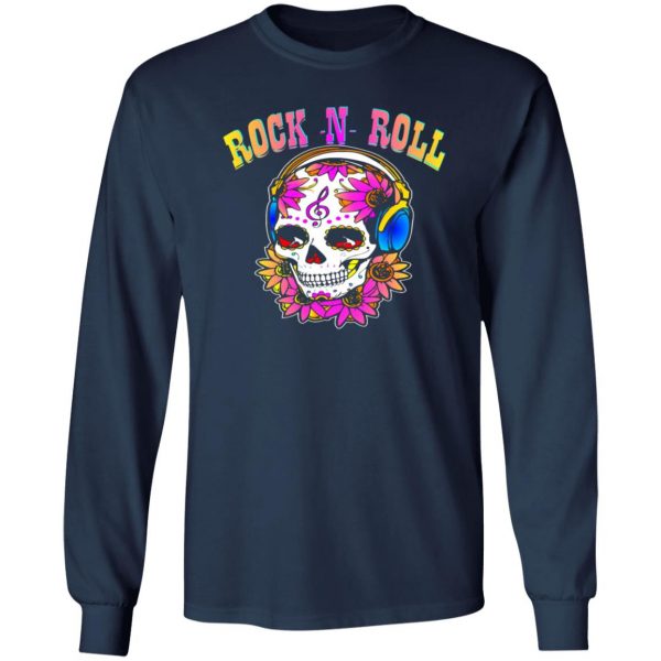 rock n roll sugar skull t shirts long sleeve hoodies 3