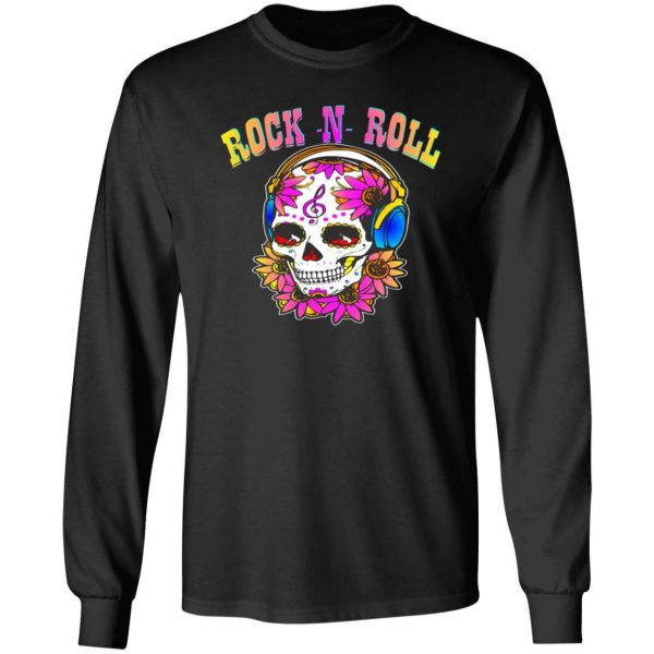 rock n roll sugar skull t shirts long sleeve hoodies 4