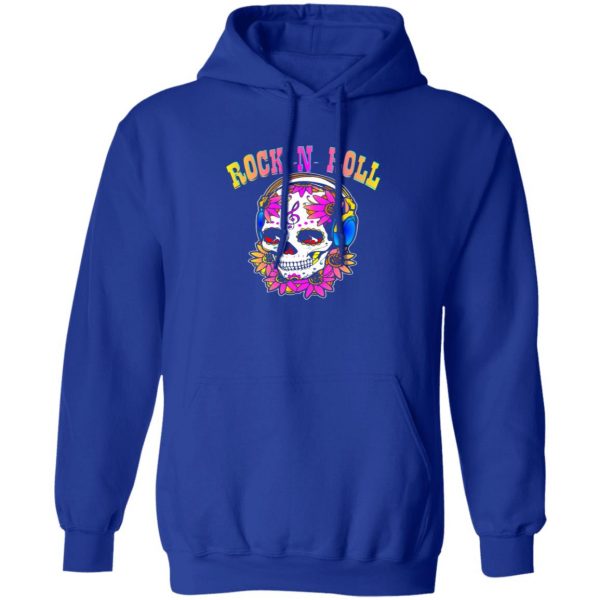 rock n roll sugar skull t shirts long sleeve hoodies