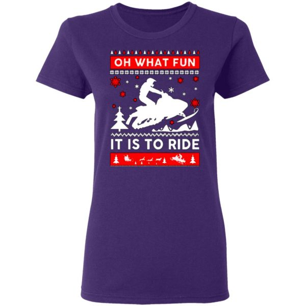 snowmobile sweater christmas oh what fun it is to ride t shirts long sleeve hoodies 4