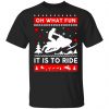 snowmobile sweater christmas oh what fun it is to ride t shirts long sleeve hoodies 8
