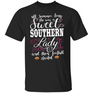 southern attitude she was a sweet southern lady until football season started womens t shirts long sleeve hoodies 5