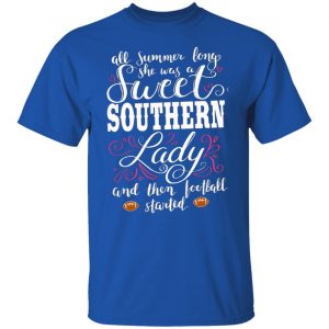 southern attitude she was a sweet southern lady until football season started womens t shirts long sleeve hoodies 6