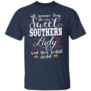 southern attitude she was a sweet southern lady until football season started womens t shirts long sleeve hoodies 9