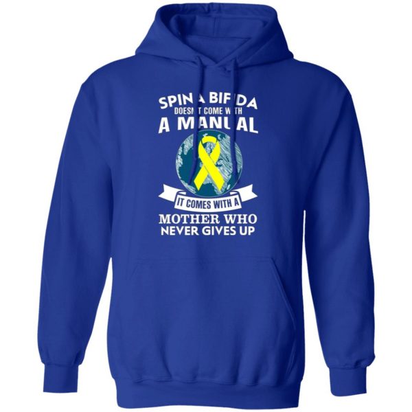 spina bifida doesnt come with a manual it comes with a mother who never gives up t shirts long sleeve hoodies