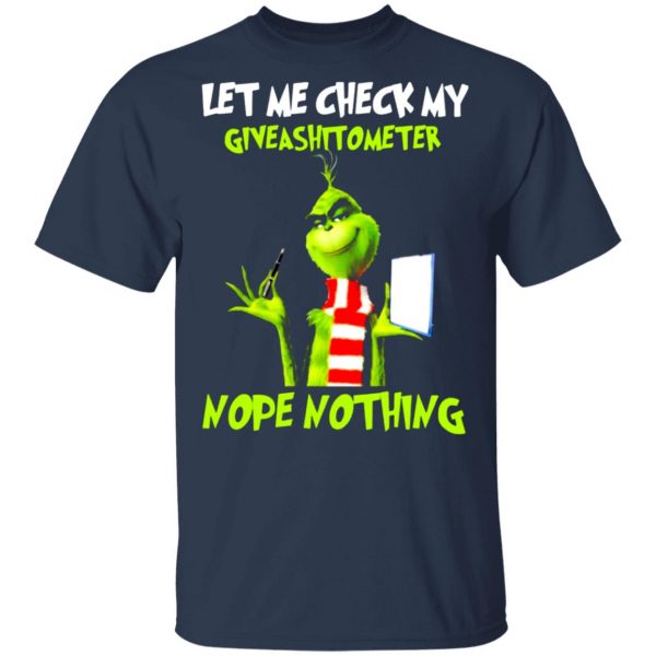the grinch let me check my giveashitometer nope nothing t shirts long sleeve hoodies 13